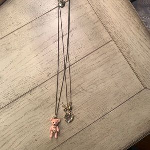 Betsy Johnson double bear necklace